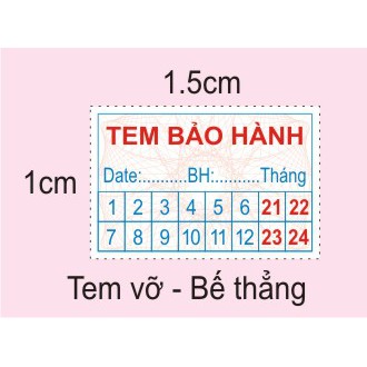 300 Tem vỡ, Tem bảo hành, In + Bế Sẵn, Chỉ 45k