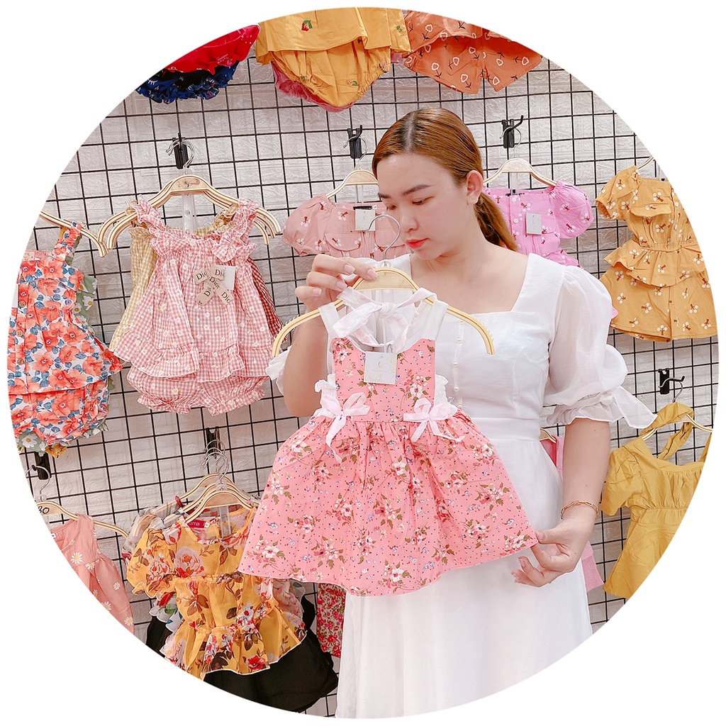 Váy bé gáiFREESHIP+Tặng TurbanSet đồ trẻ em THIẾT KẾHC KIDS-VÁY NƠ váy trẻ em hàng thiêt kế cao cấp VNXK