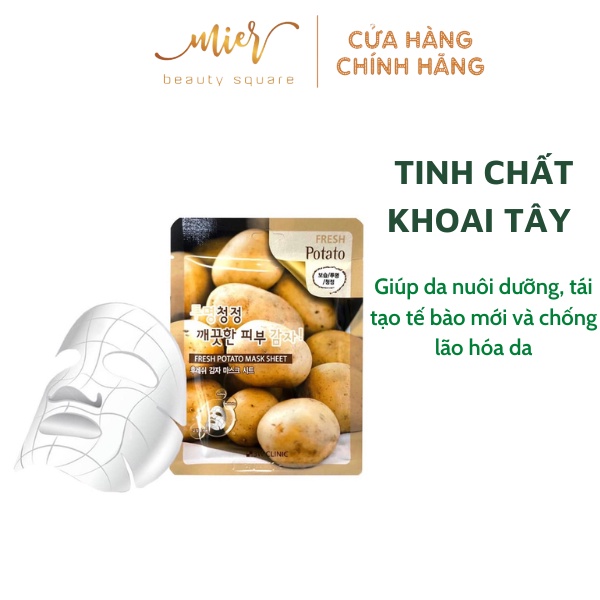 Mặt Nạ Dưỡng Da 3W CLINIC Fresh Mask 23ml Đủ Vị Chính Hãng Cung Cấp Vitamin Làm Dịu Mát Trắng Da Ngừa Lão Hóa