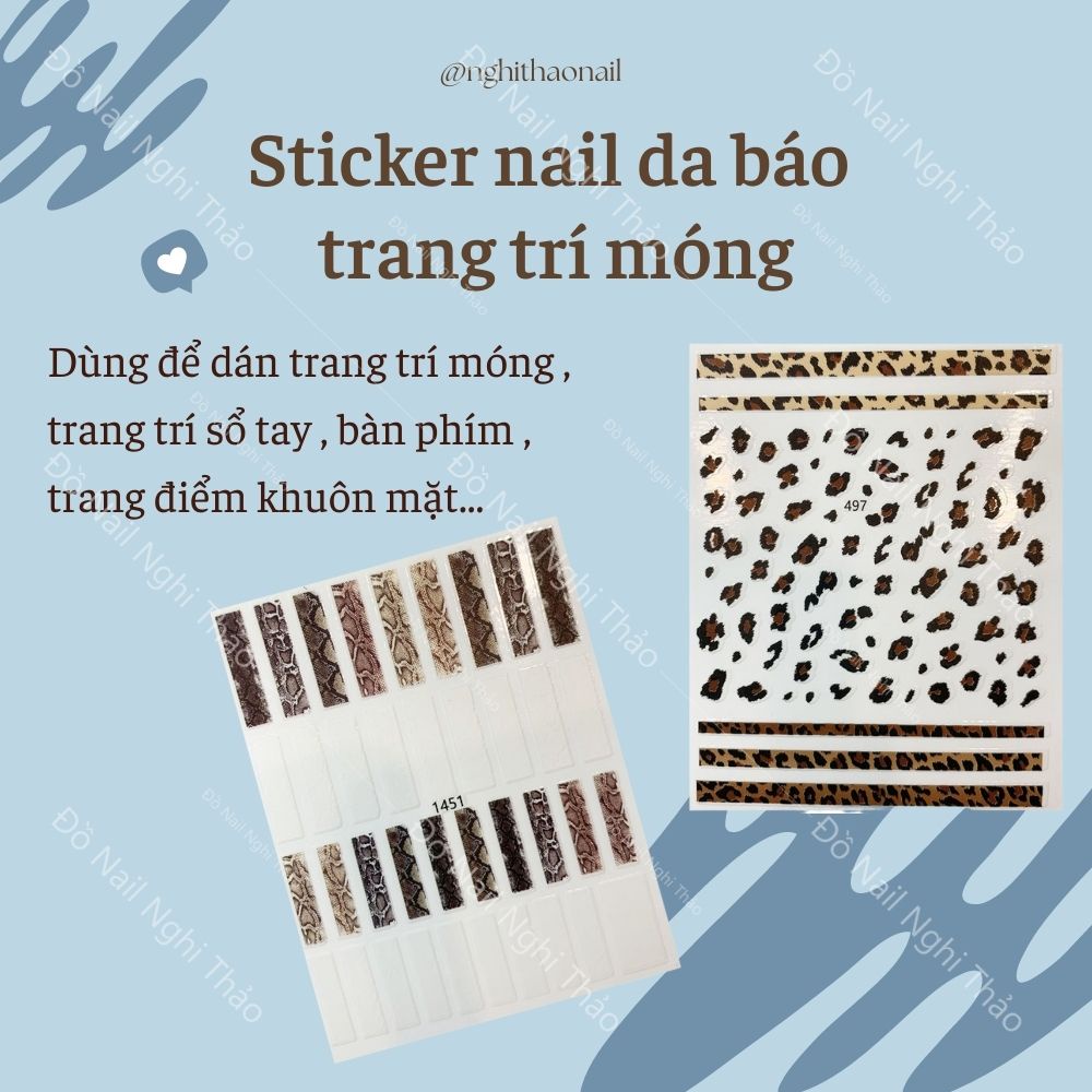 Sticker nail da báo trang trí móng