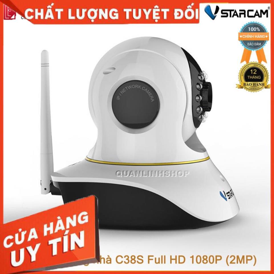 (giá khai trương) Camera giám sát IP Wifi hồng ngoại ban đêm Vstarcam C38S Full HD 1080P 2MP