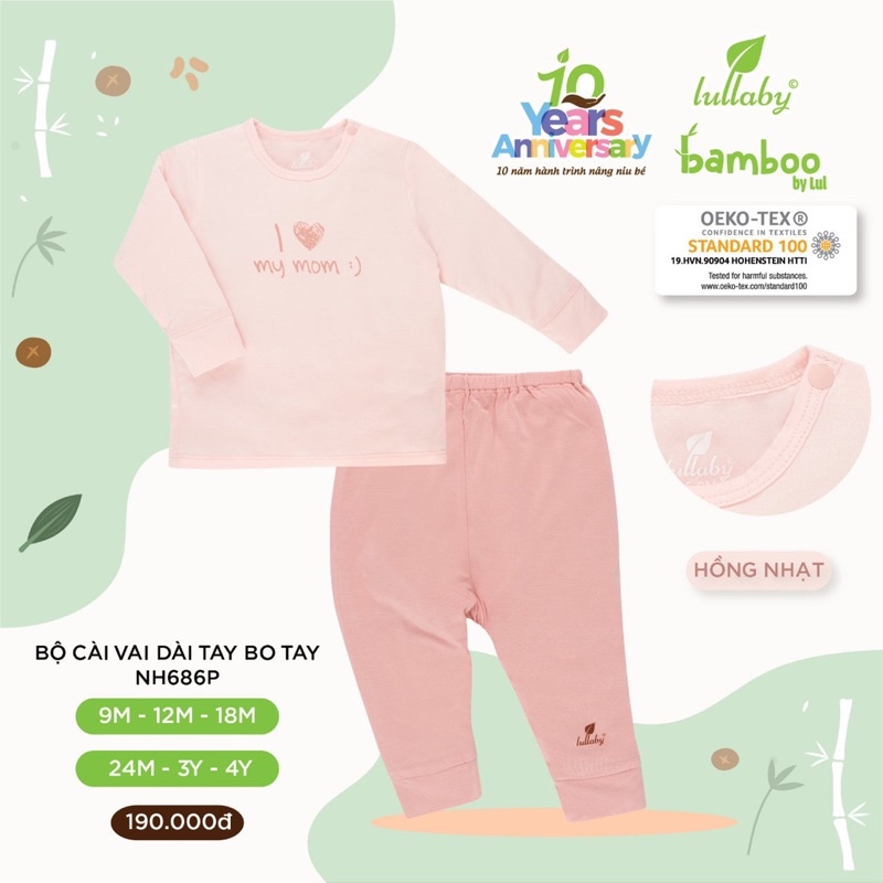 Bộ dài tay cài vai pettit lullaby siêu đẹp