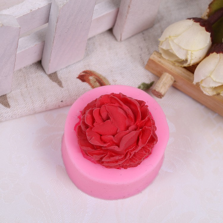 Khuôn silicon 3D hoa hồng nhung