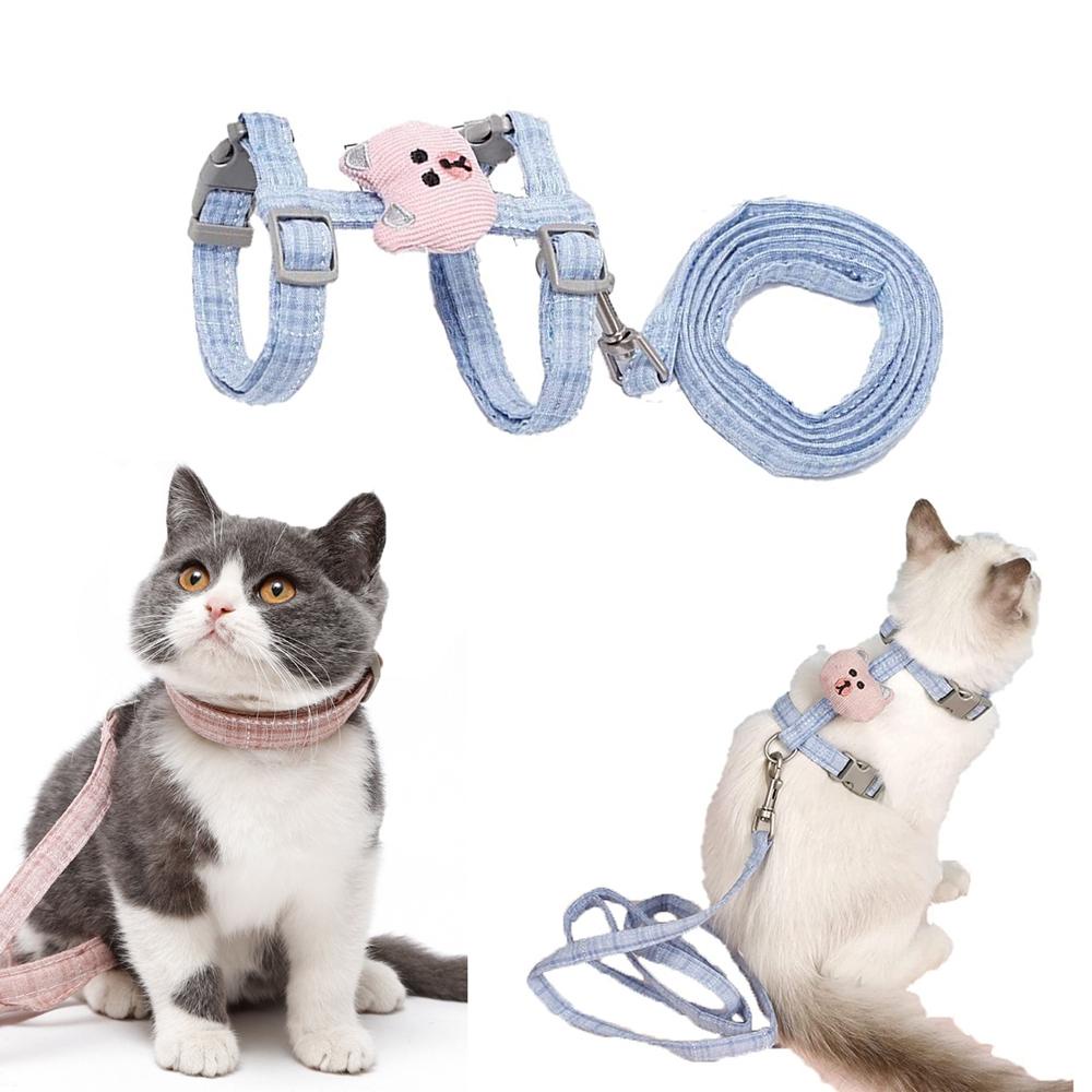 Dây Đai Dắt Thú Cưng Đi Dạo Thiết Kế Hình Gấu Dễ Thương