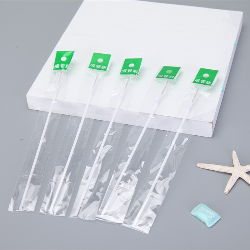 Ống Hút Nhựa Vệ Sinh Bình Sữa Em Bé Đa Năng Kèm Túi Đựng