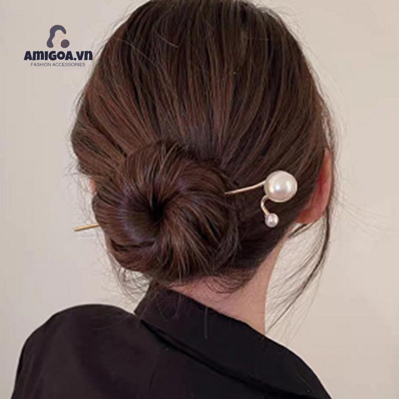 ✨✨Kẹp Tóc Kim Loại Thiết Kế Đơn Giản Tiện Dụng