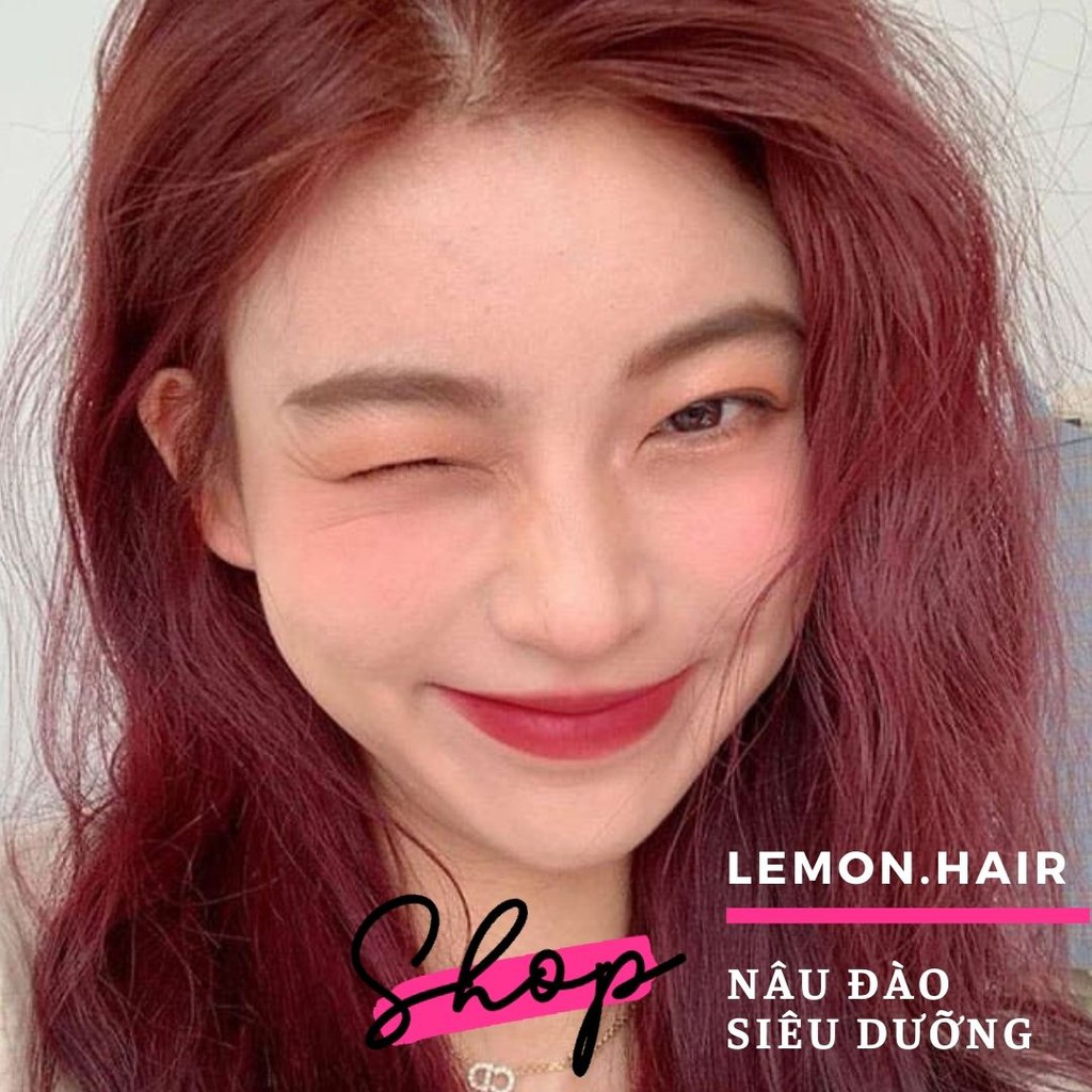 thuốc nhuộm tóc nâu đào + tặng oxy trợ dưỡng - lemon.hair