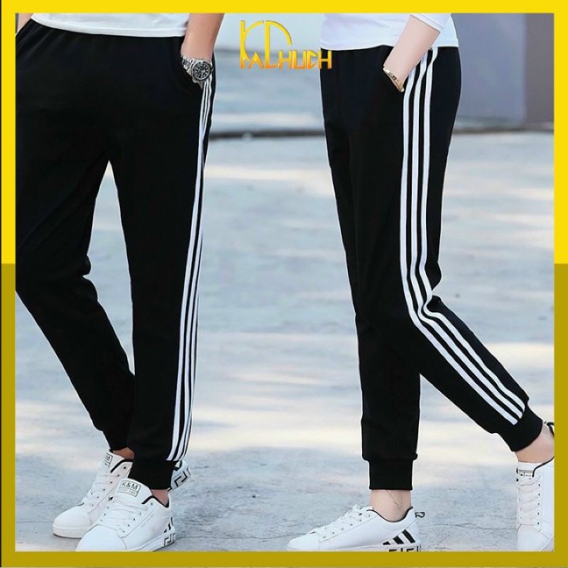 Quần jogger 3 sọc ống bo,quần thể thao nam nữ