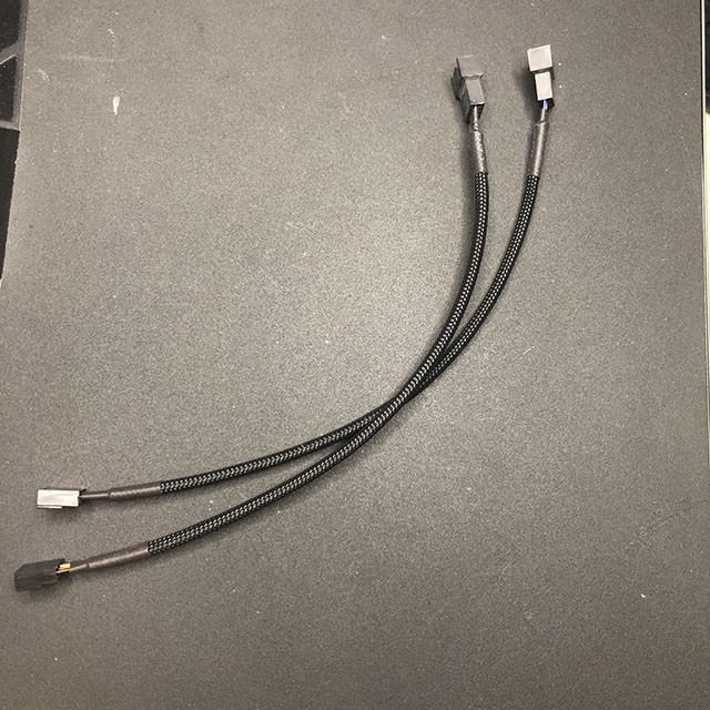 Dây cáp nguồn chia fan 4pin nối dài, 1 ra 2, 1 ra 3 dài ~27cm bọc lưới