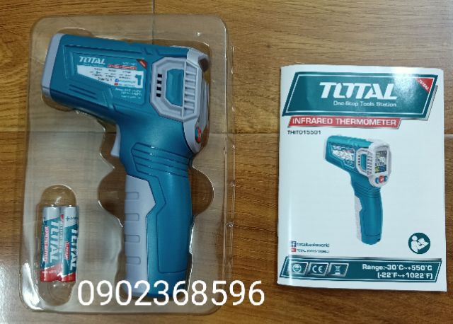 Nhiệt kế hồng ngoại TOTAL THIT015501 (Đo Vật Liệu)