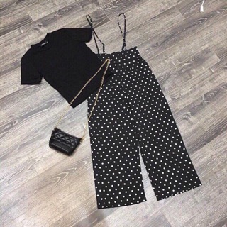 Set yếm chấm bi