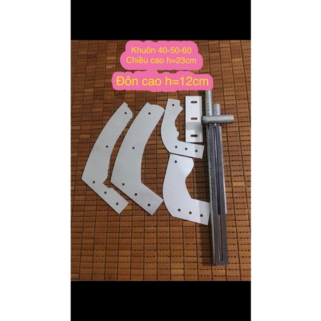 Khuôn quay chậu cảnh 40-60 chậu cao 23 cm , đôn cao 12cm