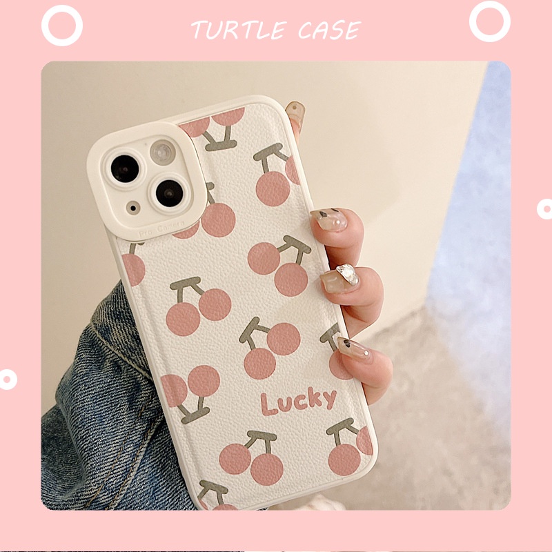 Ốp lưng iphone ốp Điện Thoại Da In Hình Quả Cherry Cho iPhone 14 13 12 11 PROMAX XS XR XSMAX SE2020 6 7 8PLUS