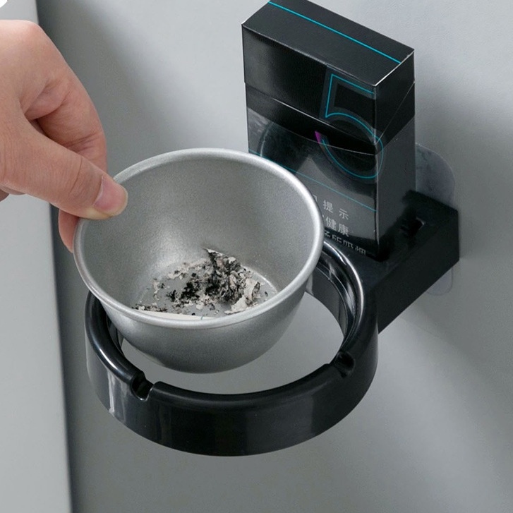 Gạt tàn thuốc gắn tường bằng thép không gỉ tiện lợi
