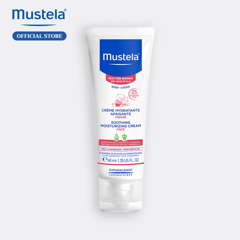 Kem Dưỡng Da Mặt Cho Trẻ Sơ Sinh &amp; Em Bé Có Da Nhạy Cảm Mustela 40ml