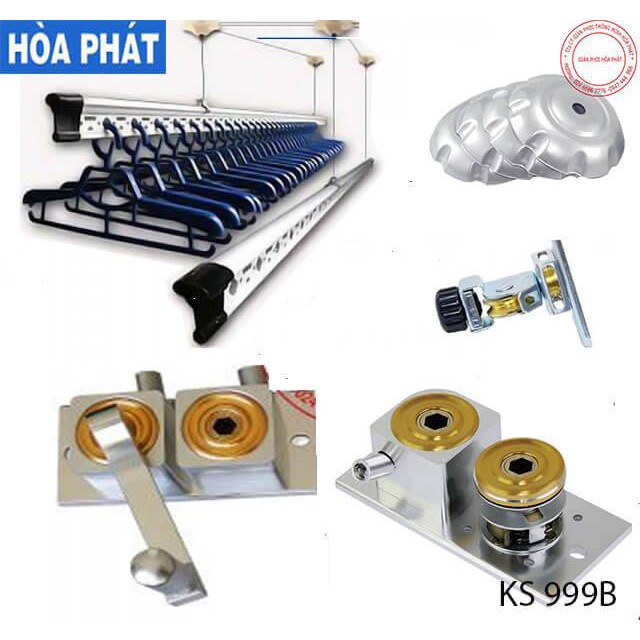 Giàn phơi thông minh Hòa Phát model 999B ( Chính Hãng) + Tải trọng 70kg + Inox  304 Đúc nguyên khối