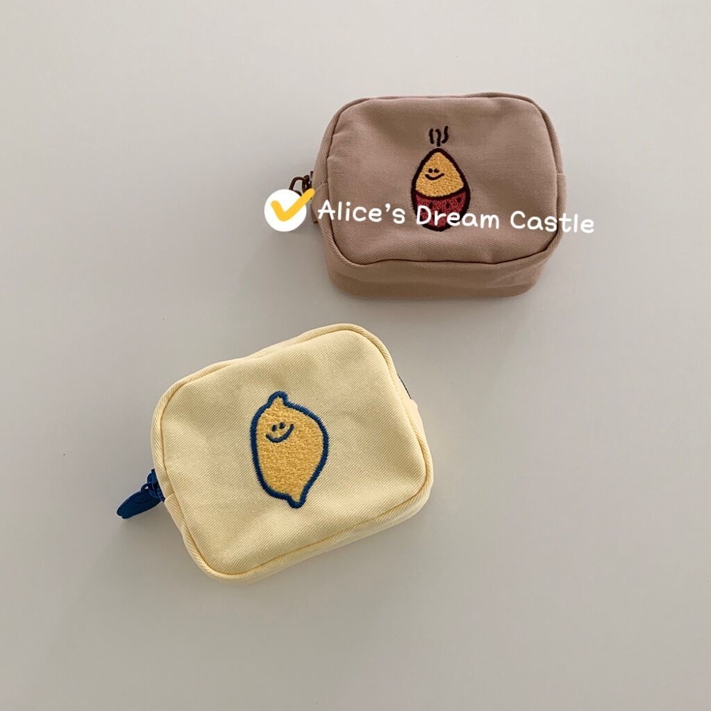 Ví Đựng Tiền Xu / Mỹ Phẩm / Son Môi Kiểu Hàn Quốc Dễ Thương Cho Bé Gái Giá Đỡ