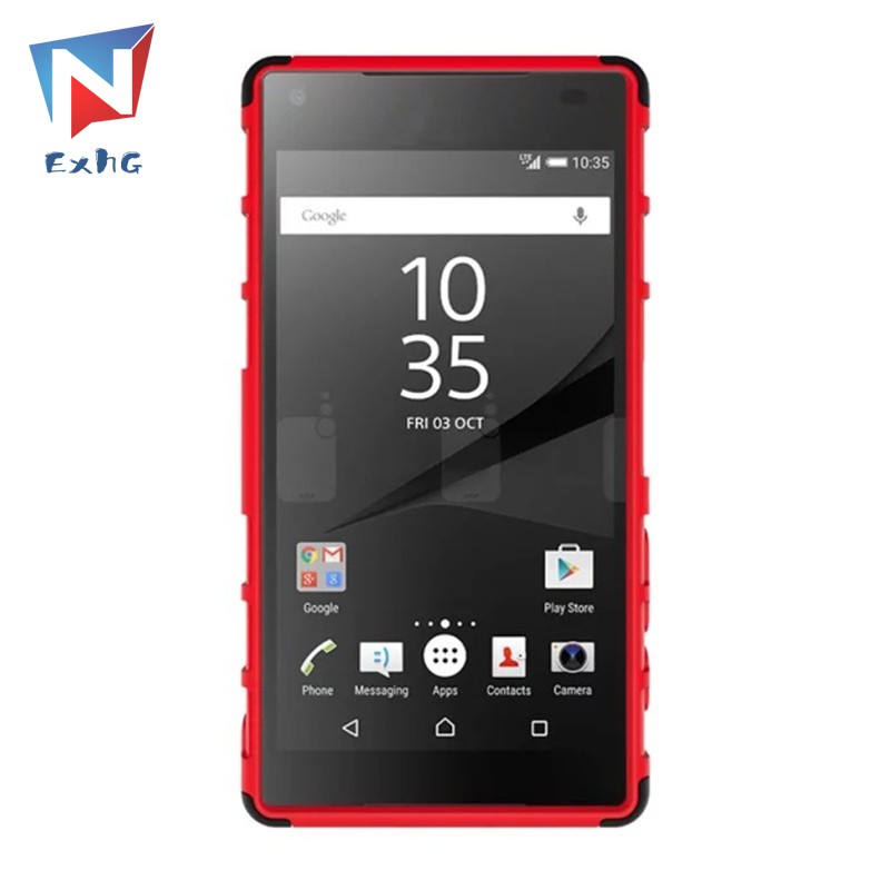 Ốp Điện Thoại Tpu + Pc Chất Lượng Cao Kèm Giá Đỡ Cho Sony Xperia Z5 Compact 4.6 Inch @ My