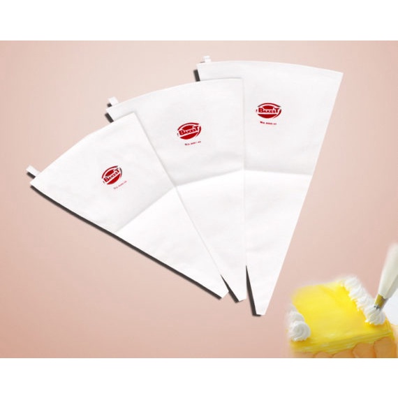 Bao bắt kem tam giác bằng vải trắng 8067-40- Giao 1 cái dùng để bắt bông kem, trang trí bánh kem chất liệu vải đẹp