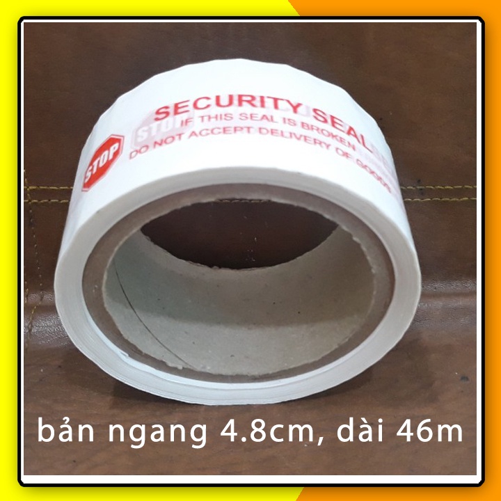 Băng keo niêm phong 48mm x 46m loại tróc keo để lại vết, niêm phong thùng giấy carton, túi, bao hàng, bì thư