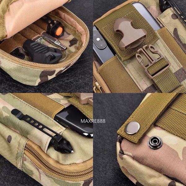Túi Đeo Hông, Đeo Thắt Lưng Đựng Điện Thoại Chất Liệu Vải Dày Bền Chống Trầy Xước Nhiều Ngăn Tiện Dụng