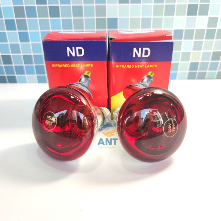 Bóng Úm Gà Hồng Ngoại 45W 75W 100W 150W 175W 200W 250W Sưởi Gia Cầm, Sưởi Heo