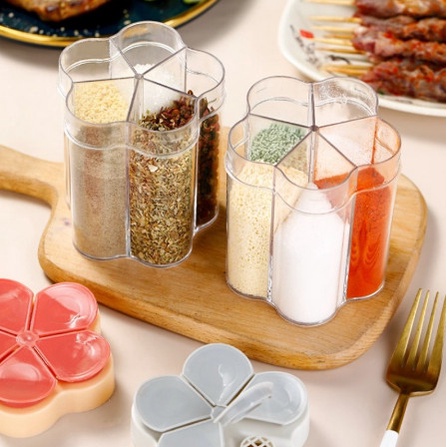 HỘP ĐỰNG GIA VỊ ĐA NĂNG 5 NGĂN SIÊU TIỆN LỢI NHIÊU GIA VỊ CÙNG LÚC CHẤT LIỆU NHỰA ABS AN TOÀN VỆ SINH