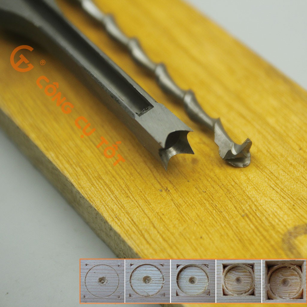 Mũi khoan gỗ lỗ vuông tạo mộng đường kính 5/16inch