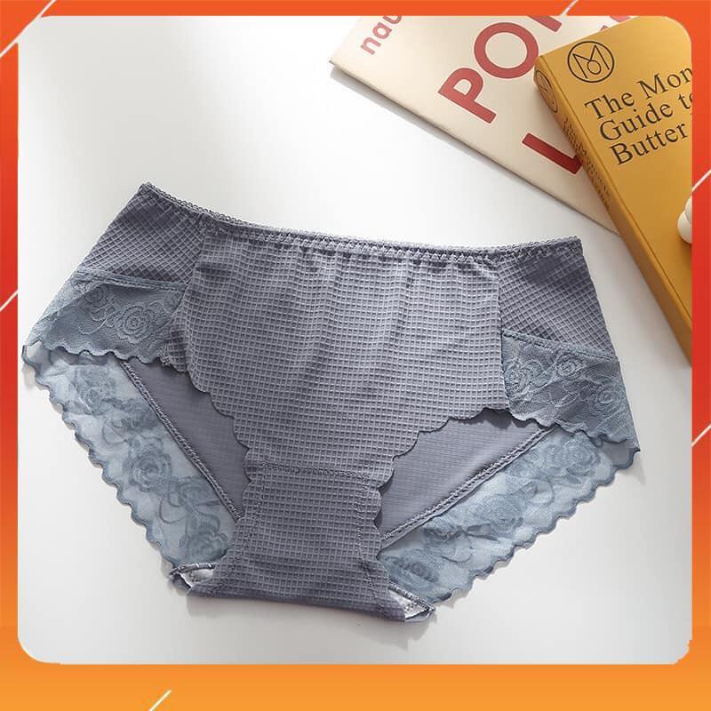 Quần lót nữ su cao cấp nhẹ tênh thoáng mát kháng khuẩn viền ren hoa Q2255