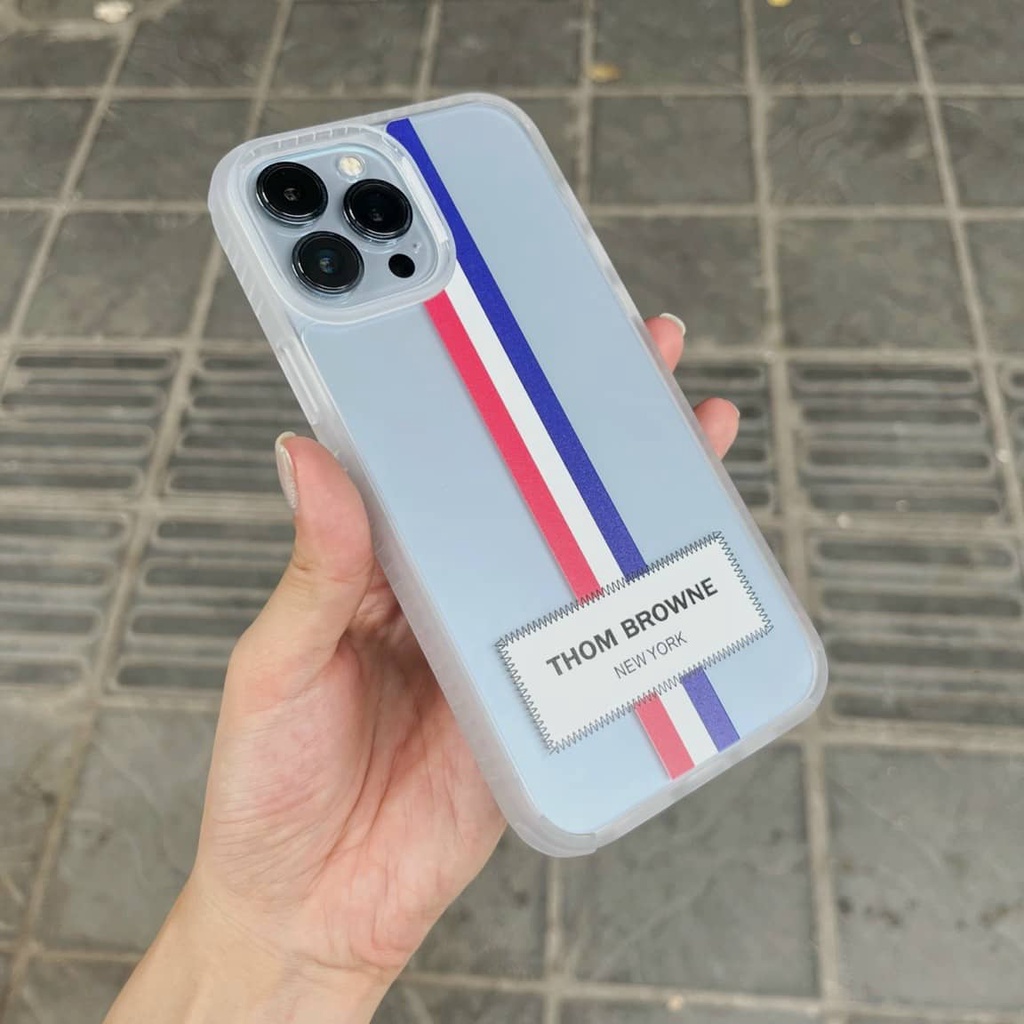 Đã có 14, Ốp lưng likgus nhám Thom Browne New York cho iPhone ,13 Pro Max,13,13 Pro,11 Pro max, 12 Pro Max chống Vân tay