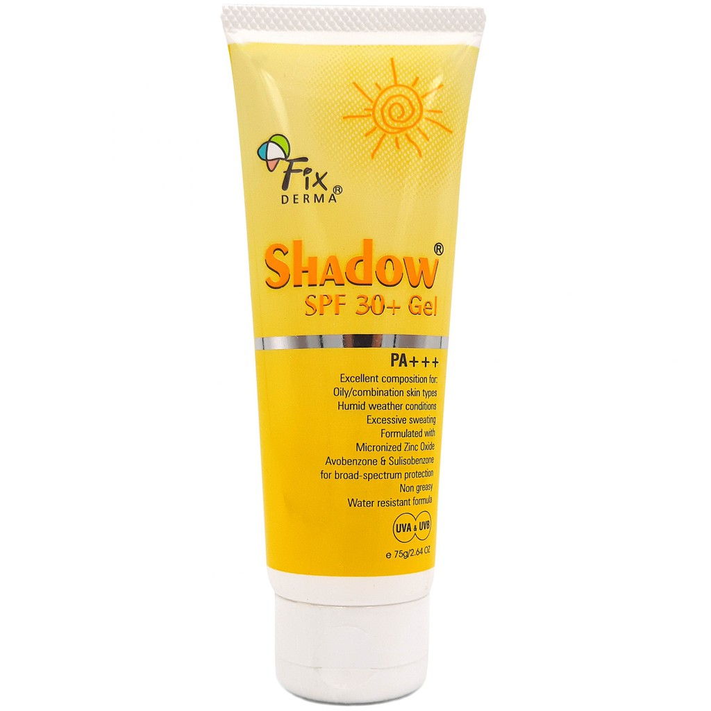 Kem Chống Nắng Cho Da Mụn Fixderma Shadow SPF 30+ Gel 75g Giảm Nhờn Không Gây Bí Da