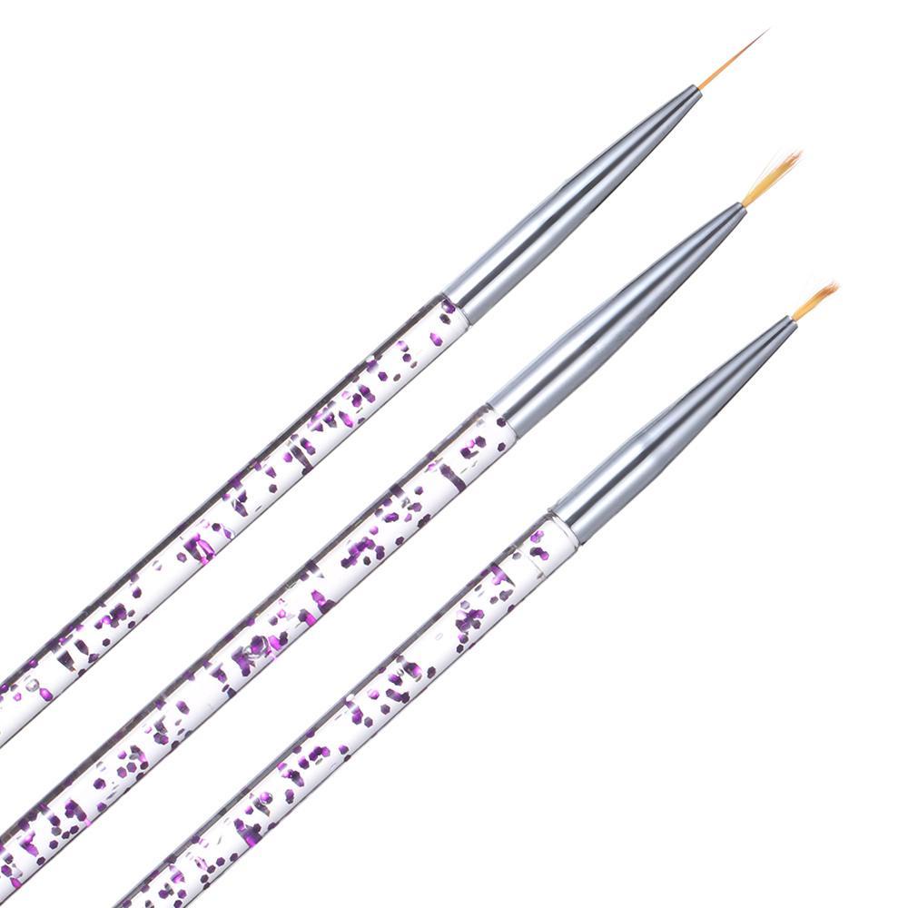 EUTUS Set 3 Cọ Vẽ Trang Trí Móng Tay Nghệ Thuật DIY Cho Nữ