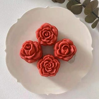 Khuôn trung thu lò xo 4 mặt hoa hồng 3d - 50g mẫu 228
