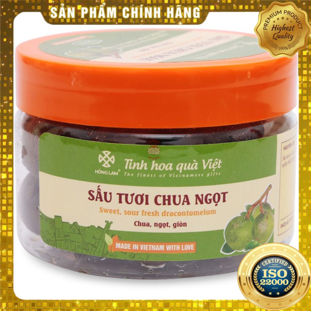 [ Yams Mart ] Sấu Tươi Chua Ngọt Hồng Lam Hộp 200G