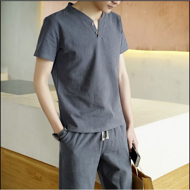Bộ ngắn tay đũi nam trẻ trung - AP13A
