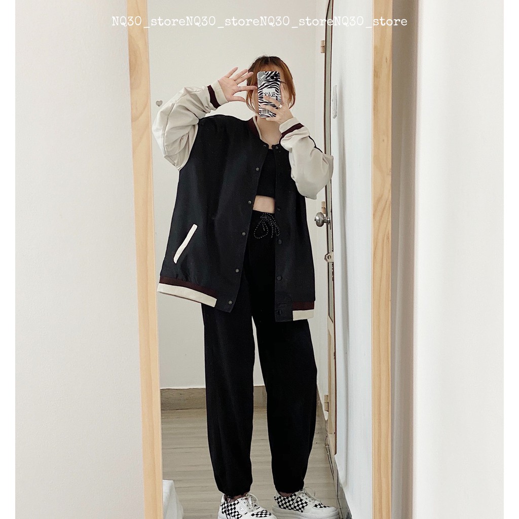 Áo Bomber Chất Dù Phối 2 Màu Nam Nữ Unisex | BigBuy360 - bigbuy360.vn