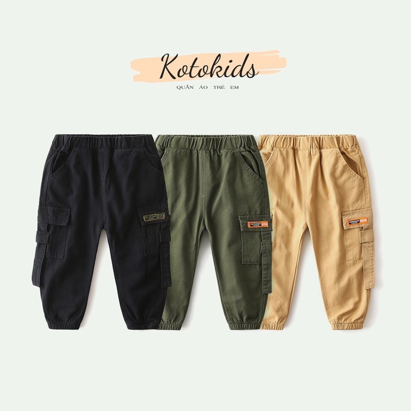 Quần kaki bé trai WAPYPY quần dài túi hộp cho bé chất kaki