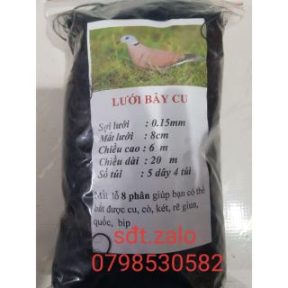 20m Lưới 8 phân Bẫy cu, cò, két, rẽ giun, quốc,bip