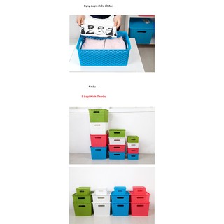 Giỏ Nhựa Đựng Đồ Có Nắp Cao Cấp