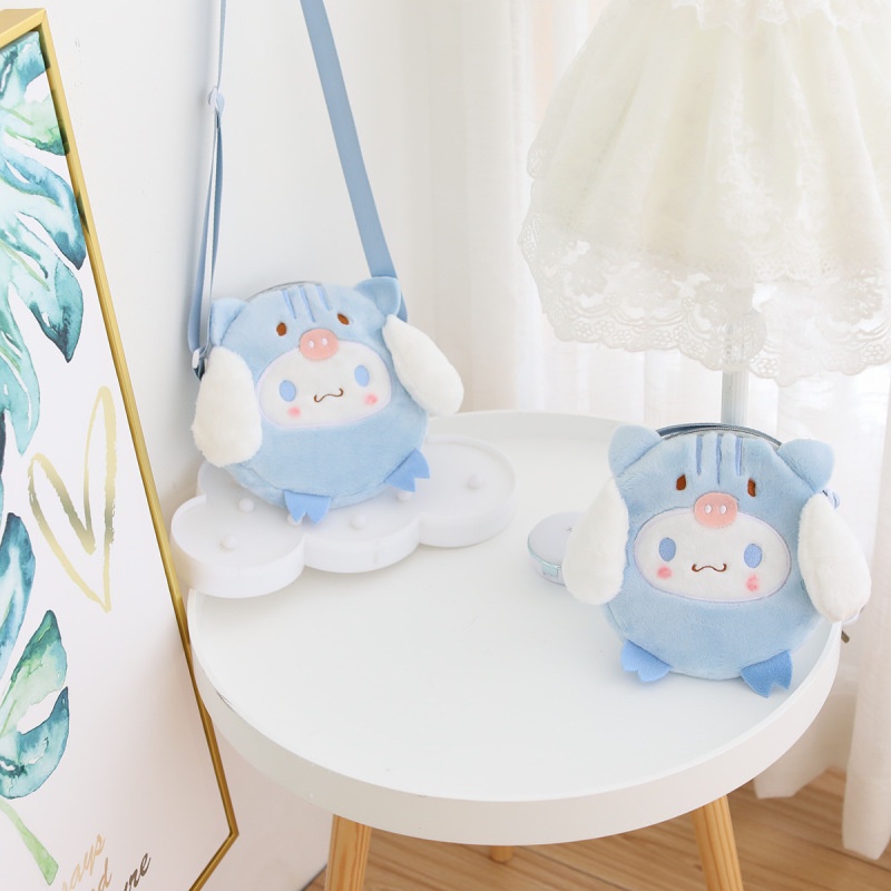 Túi Đeo Chéo Hình Chú Chó Trắng Nhỏ Dễ Thương Sáng Tạo Thời Trang Cho Nữ