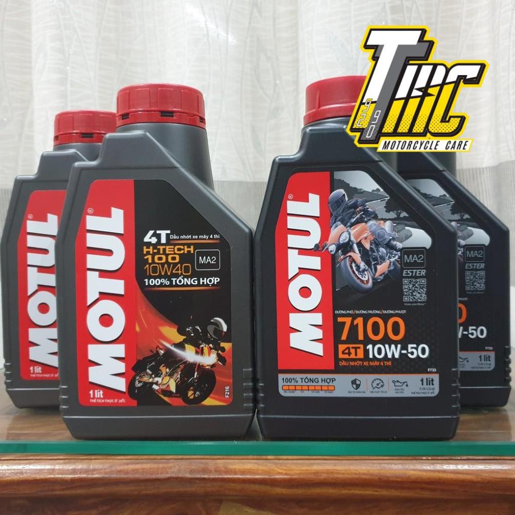 Nhớt Motul 7100 10W50, H-TECH 100 10W40 100% Tổng Hợp