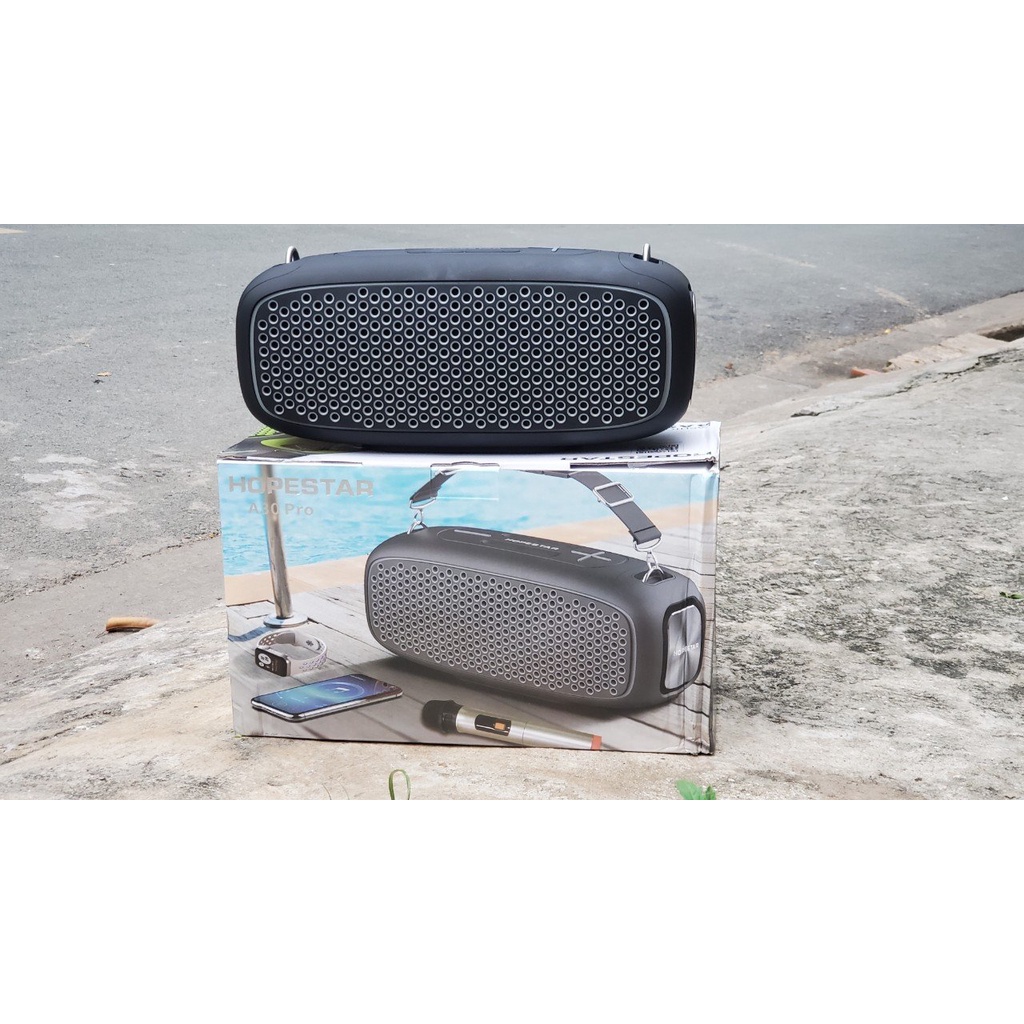 Loa Bluetooth HOPESTAR A30 Di Động Công Suất lớn Siêu Bass với thiết kế loa dạng cộng hưởng những âm thanh mạnh mẽ