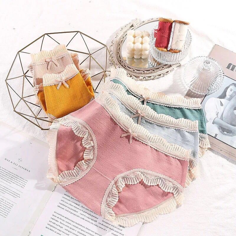 Quần Cotton Phối Ren Cao Cấp 257