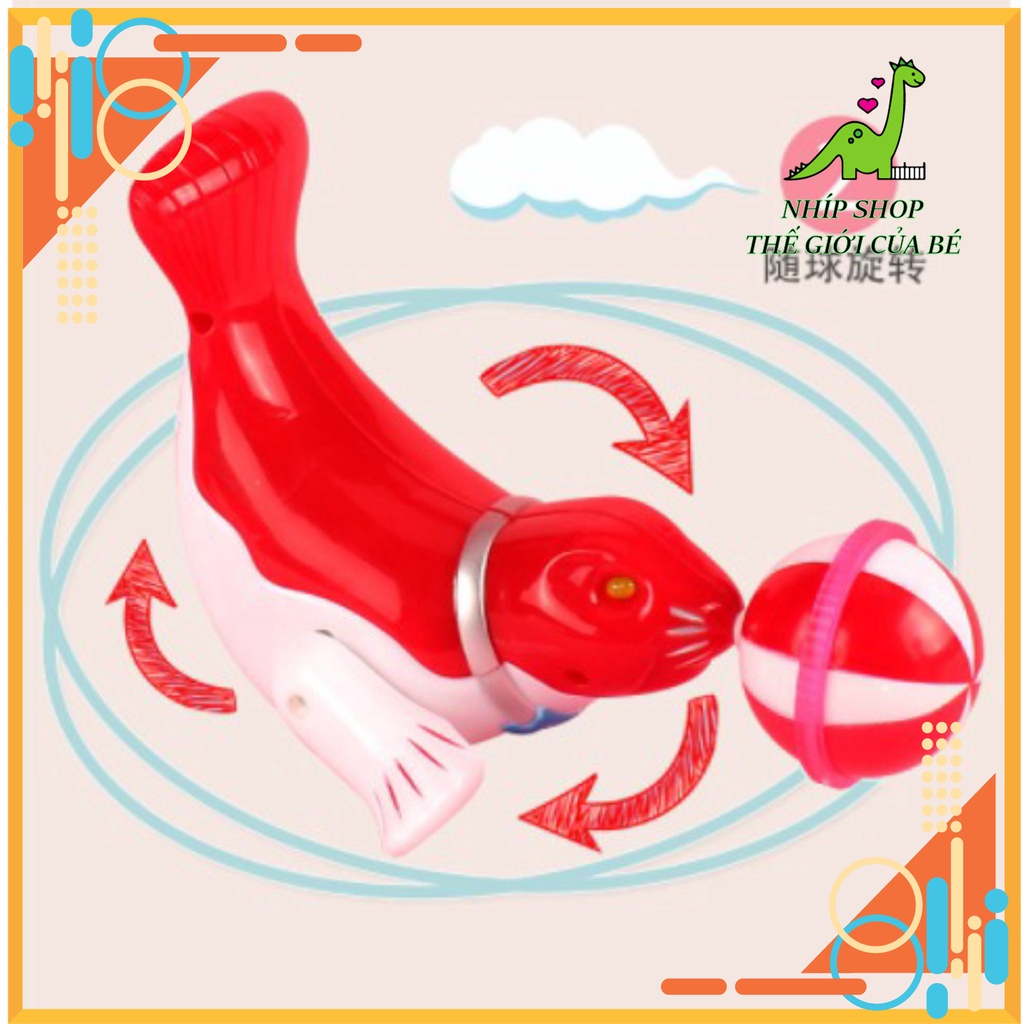 Đồ chơi Cá heo chơi bóng loại lớn chạy Pin