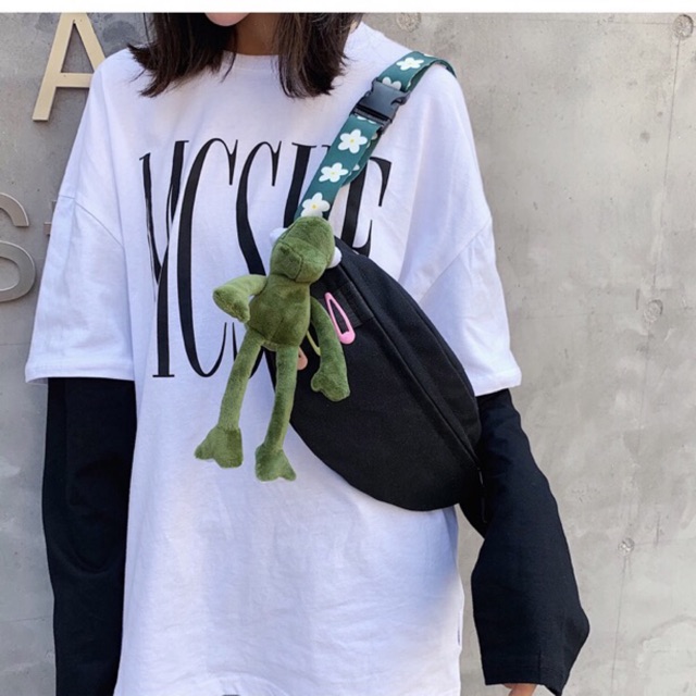 Túi bao tử quai hoa ulzzang(có sẵn,không kèm móc ếch)