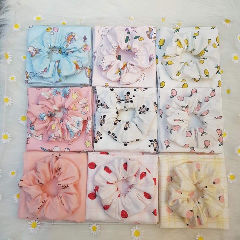 SCRUNCHIES COMBO HOA QUẢ CON VẬT