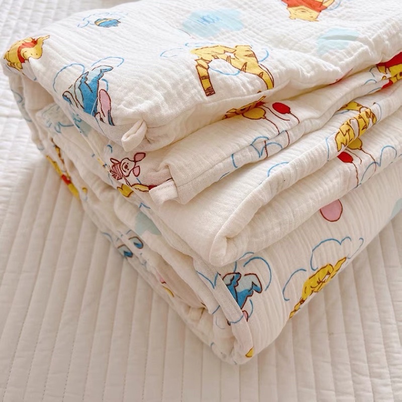 Set chăn gối cho bé vải xô Muslin cao cấp