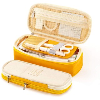 Túi Đựng Bút Sức Chứa Lớn Màu Vàng Sắp Xếp Gọn Gàng Cho Trường Học / Văn Phòng