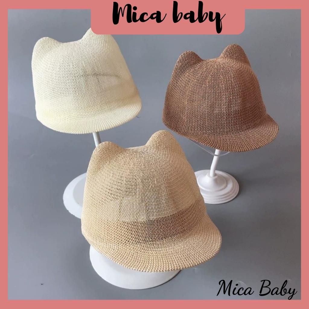 Mũ cói tai mèo đáng yêu cho bé từ 1.5-3 tuổi Mica baby MH06