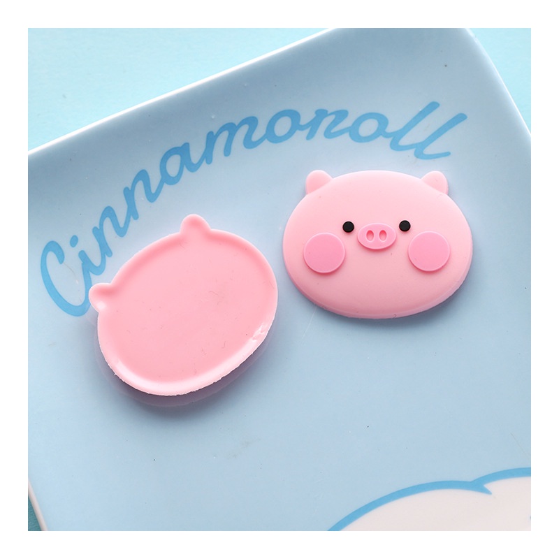 Set 5 Phụ Kiện Trang Trí Cốc/Điện Thoại Hình Chú Heo Hồng Dễ Thương